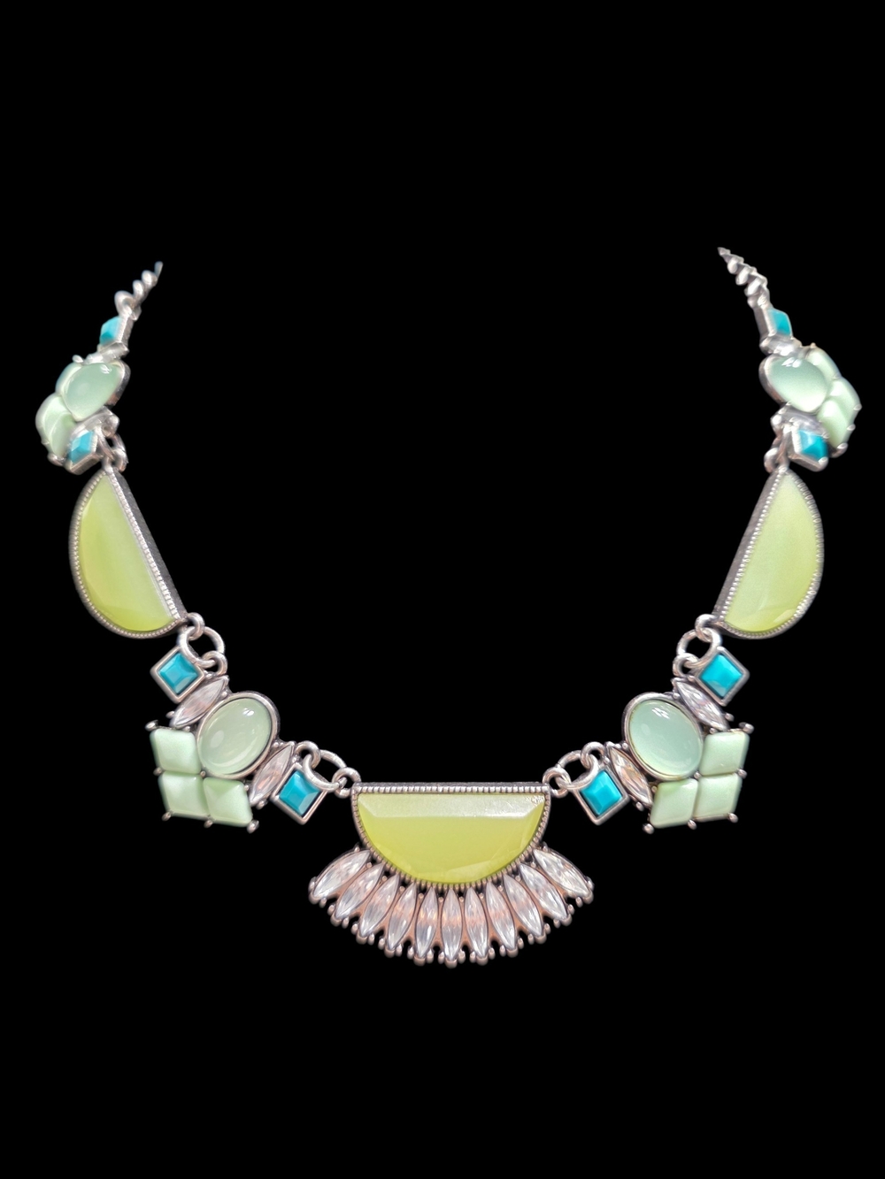 Retired Lia Sophia "Glacial" Art Deco Necklace